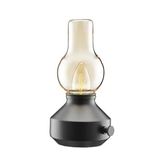 Przenośna lampka stołowa LED Glimt czarna IP44